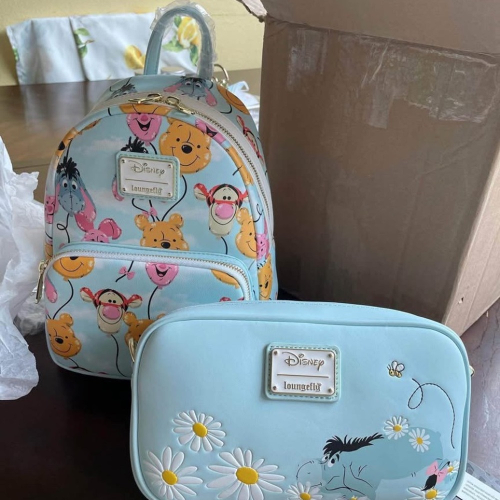 Loungefly Kids Backpack and Pouch Set - Blue